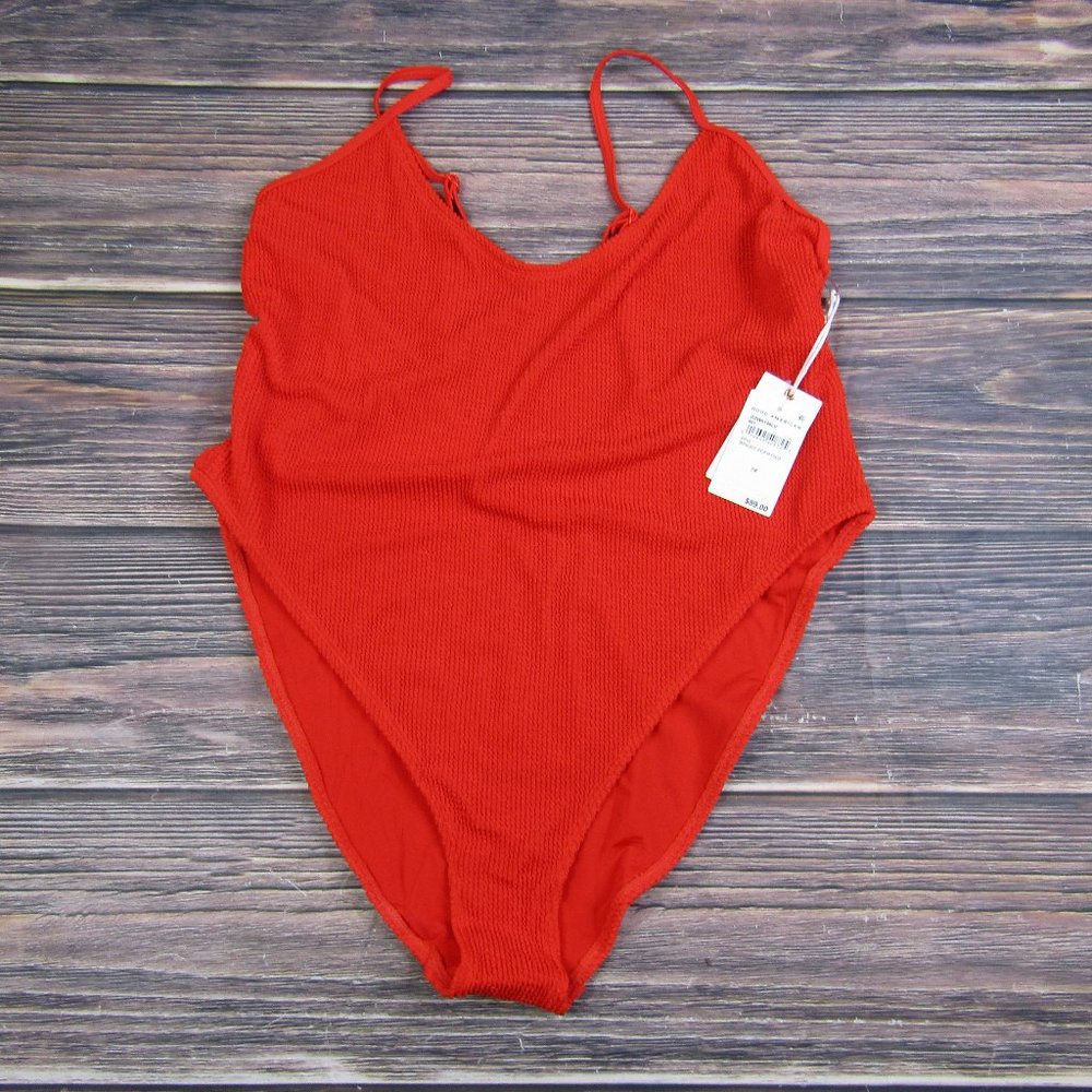 Good American NEW NWT 4XL/5XL Size 7/8 Red One Piece Swimsuit